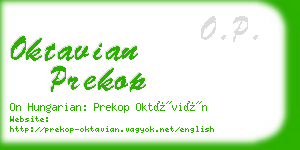 oktavian prekop business card